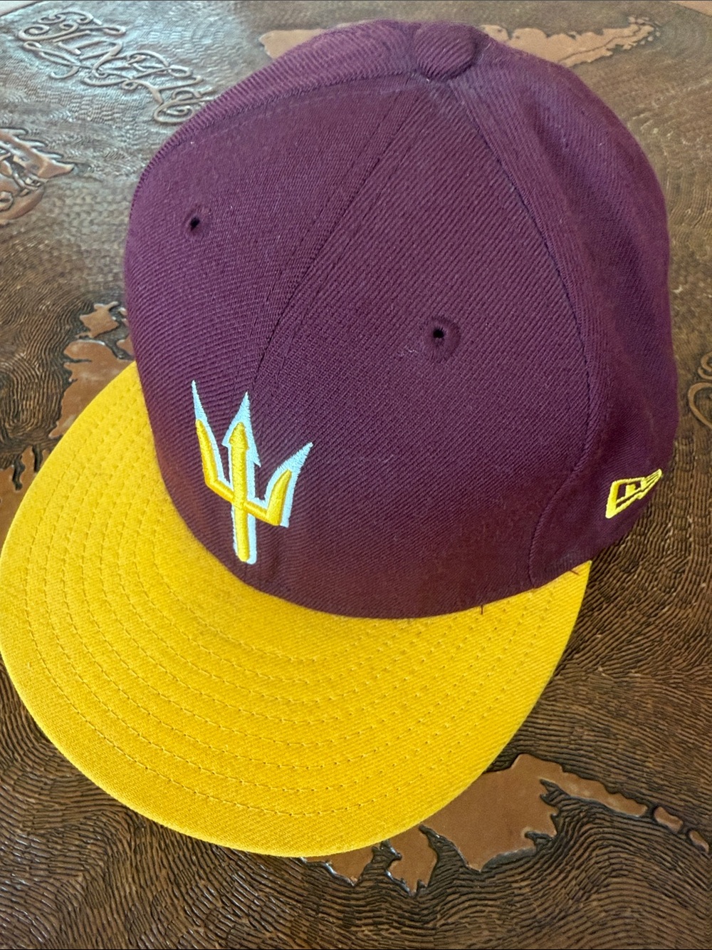 Arizona State Sun Devils 59FIFTY Maroon Ball Cap. Size 7 3/8.